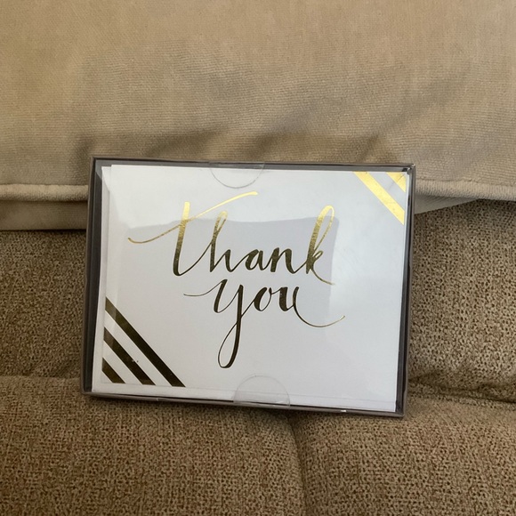 🌸3 for $18🌸 Thank You Cards, classic, gold lettering, American Greetings 10 ct - Picture 3 of 6